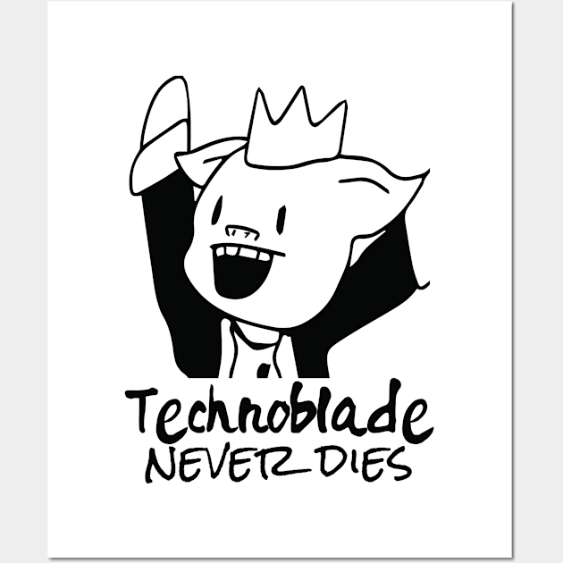 Technoblade Never Dies Wall Art by Vixel Art